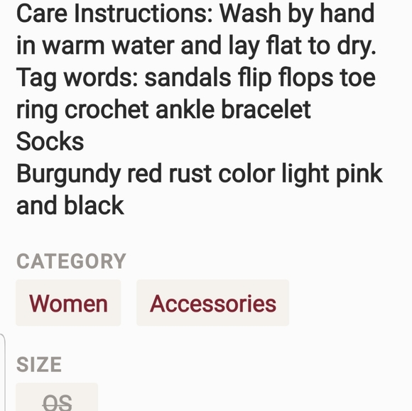 NWOT/Pkg Boho Festival Pink Crochet BarefootSandal - Picture 4 of 4